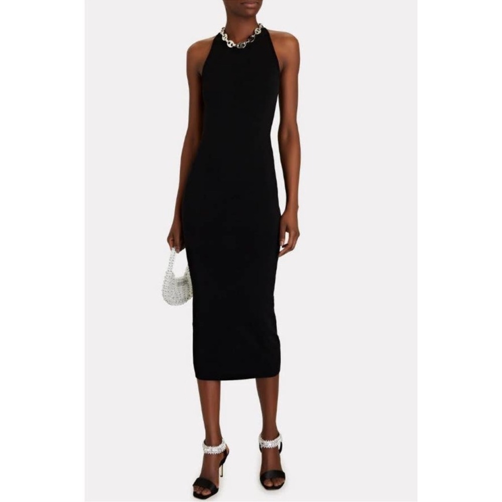ALC black midi dress